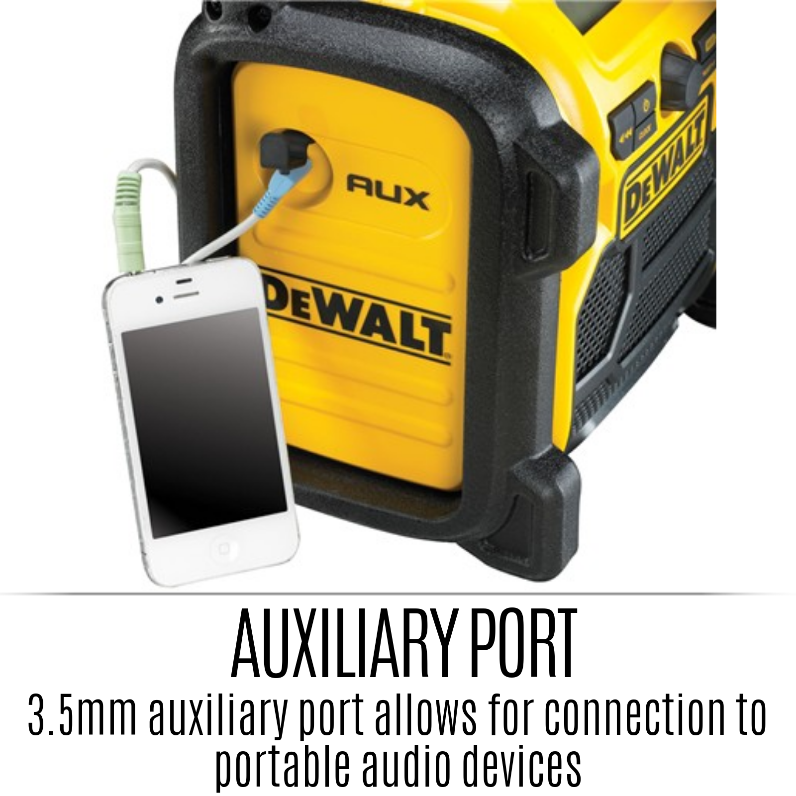 New DEWALT WORKSITE RADIO JOB SITE Work Tradie Speaker Compact Robust w