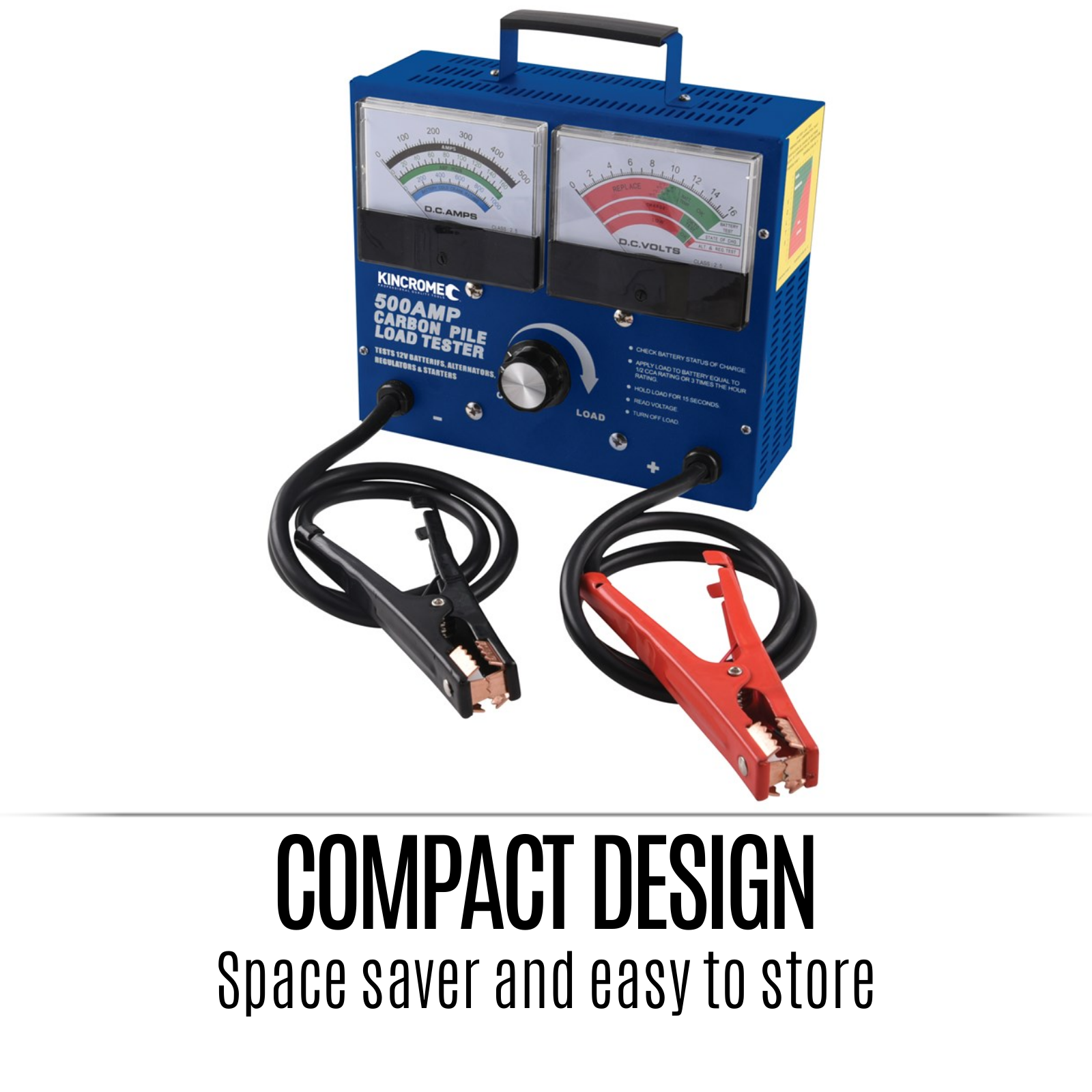 Kincrome Carbon Pile Battery Load Tester 12V 500Amp Battery Load Test