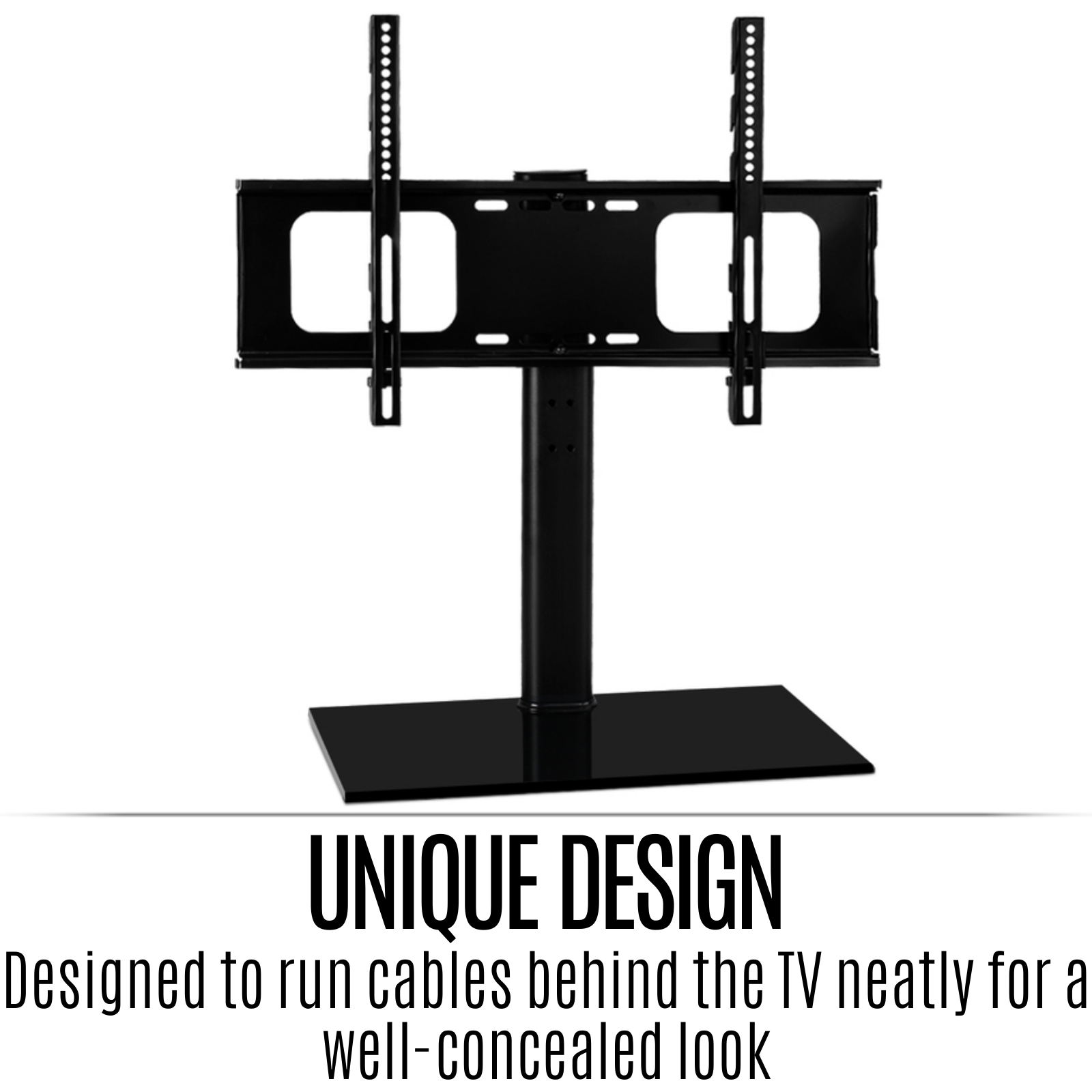 Table Top TV Stand Mount Bracket Swivel Solid Base Multi Viewing