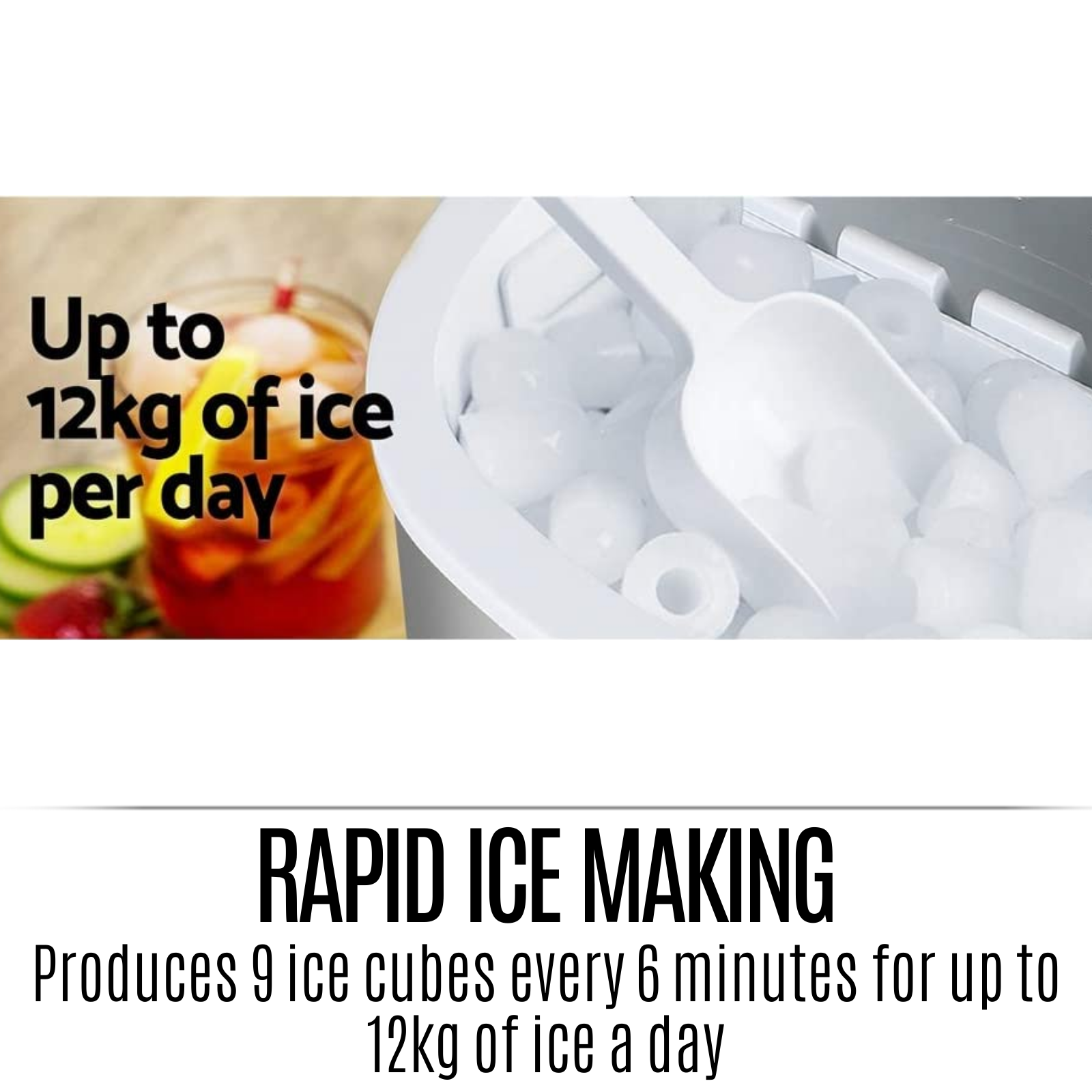 Ice Cube Maker Portable Commercial Machine Home Small Large Ice Quiet