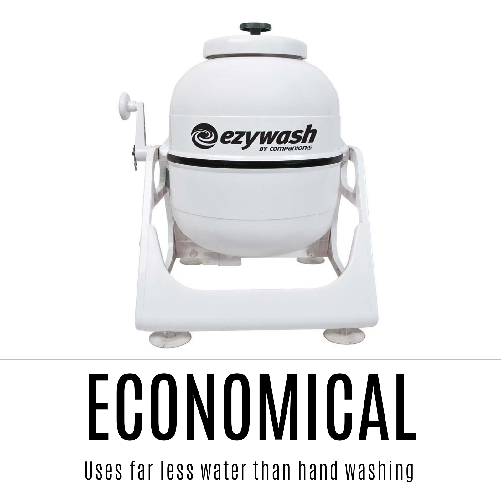 COMPANION EZYWASH HAND CRANK WASHING MACHINE BEST PORTABLE MINI WASHER