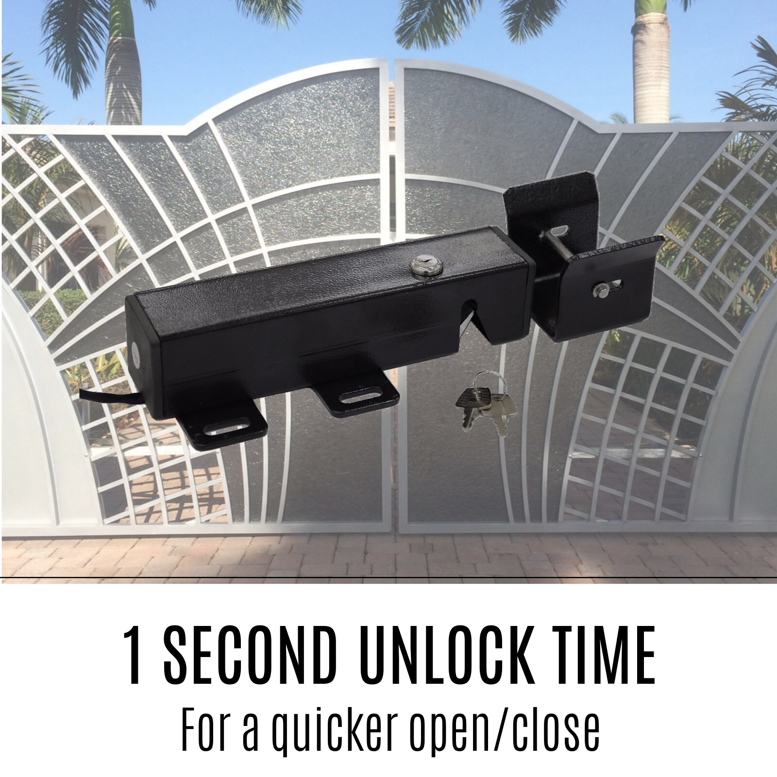 Electric Lock for Swing Gate Door Mechanism 24V 1 Sec Locking