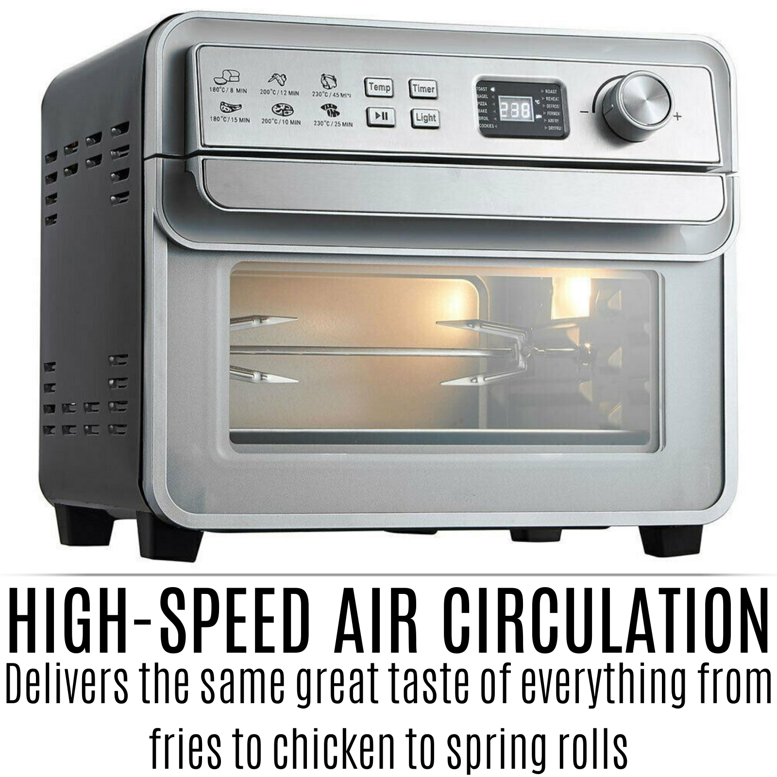 Healthy Choice 23L Air Fryer Convection Oven Toaster Dehydrator Roti