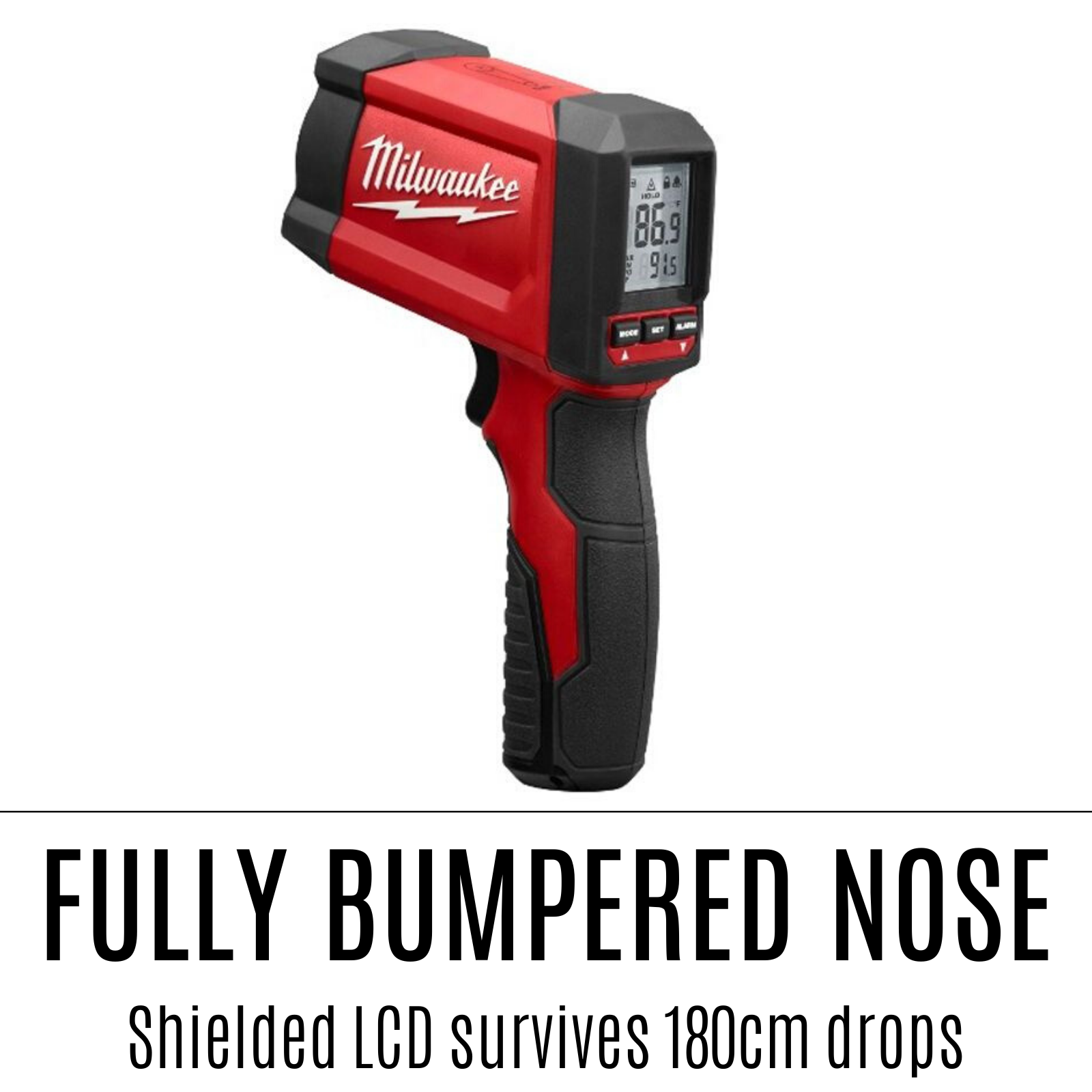 Milwaukee Alkaline Laser Temperature Gun 9V Battery Digital Infrared Thermometer eBay