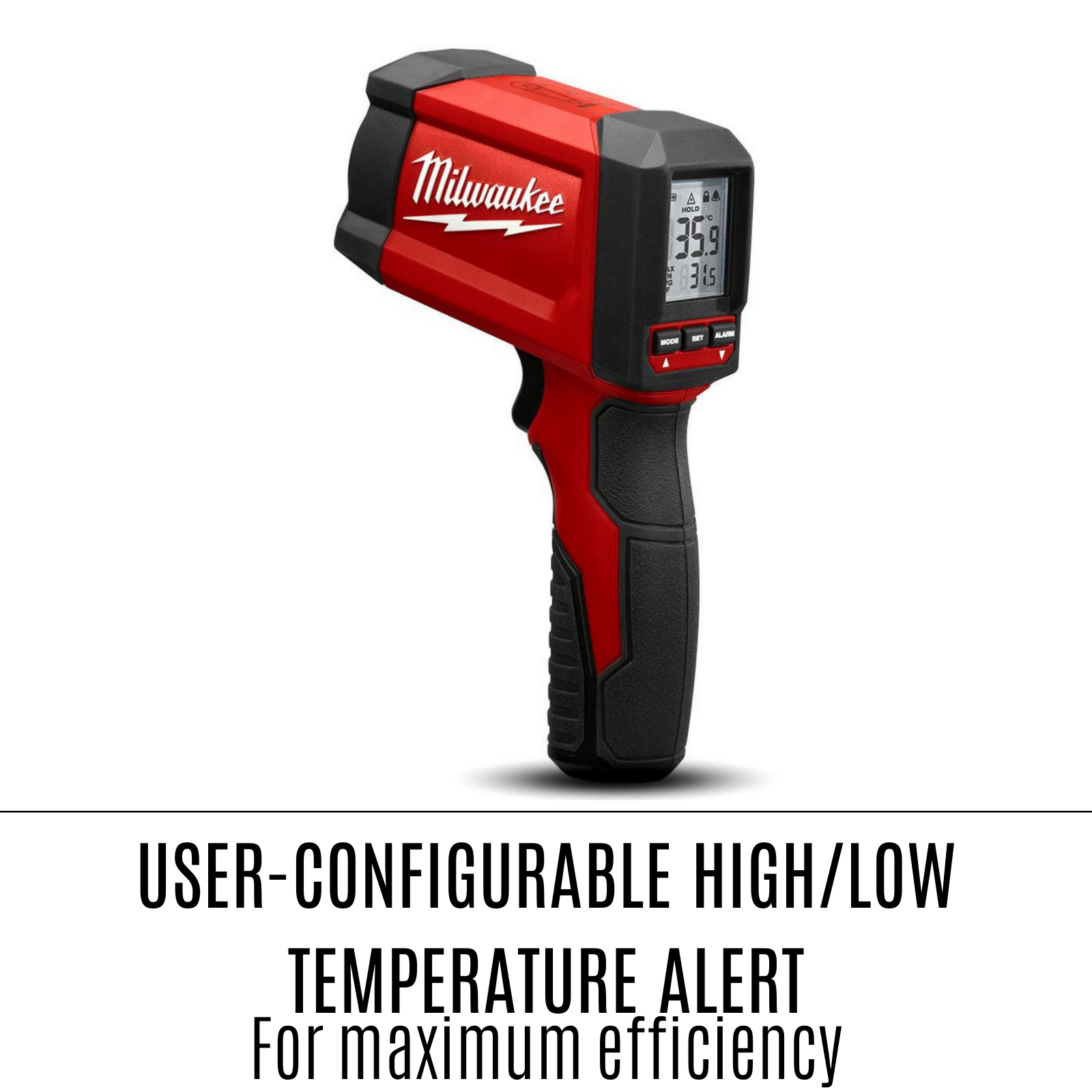 Milwaukee Alkaline Laser Temperature Gun 9V Battery Digital Infrared Thermometer eBay