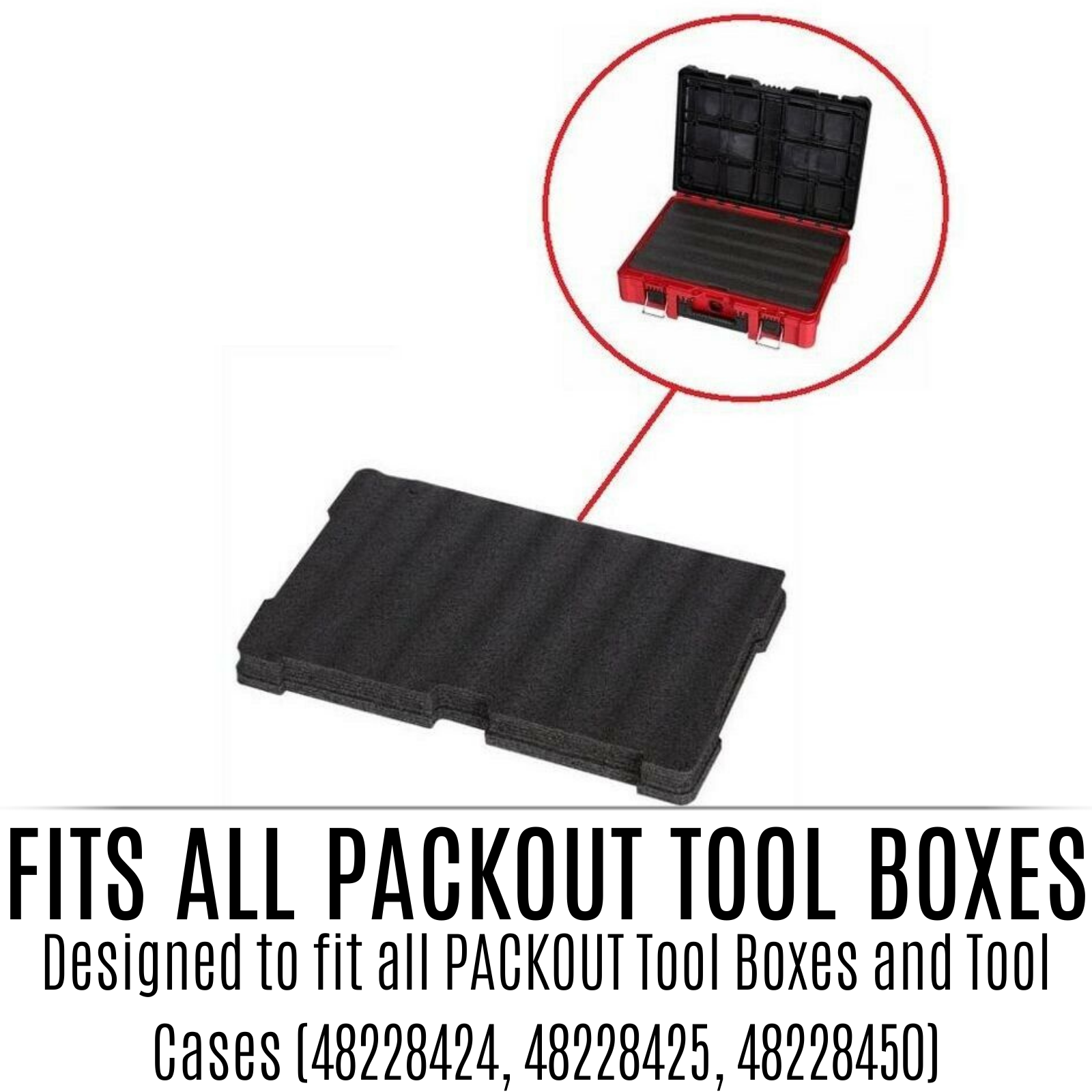 Milwaukee 48228451 PACKOUT Foam Insert for Tool Box Case Organiser Storage Syste eBay