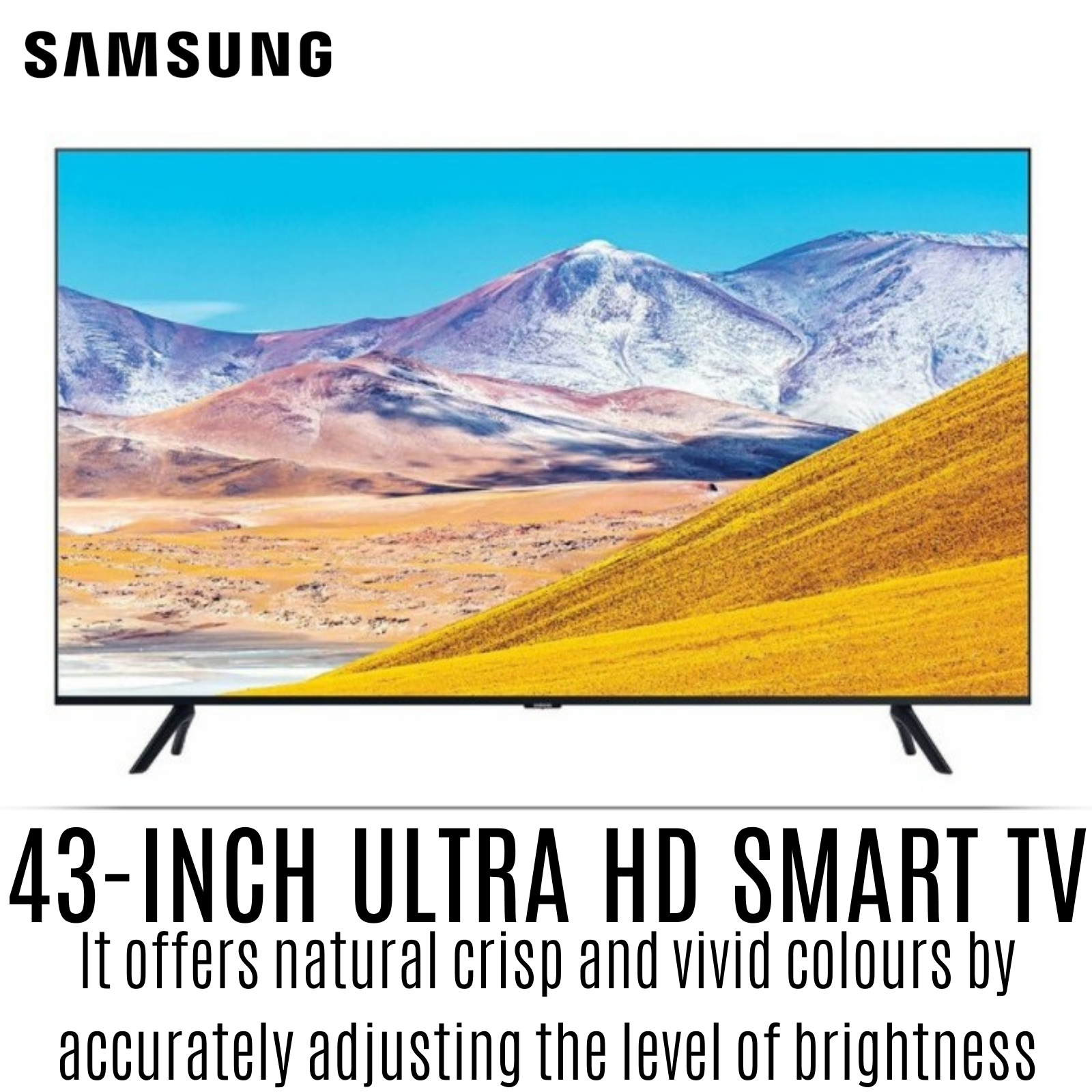 Samsung UA43TU8000WXXY 43" TU8000 Crystal UHD 4K Slim Smart TV Dolby