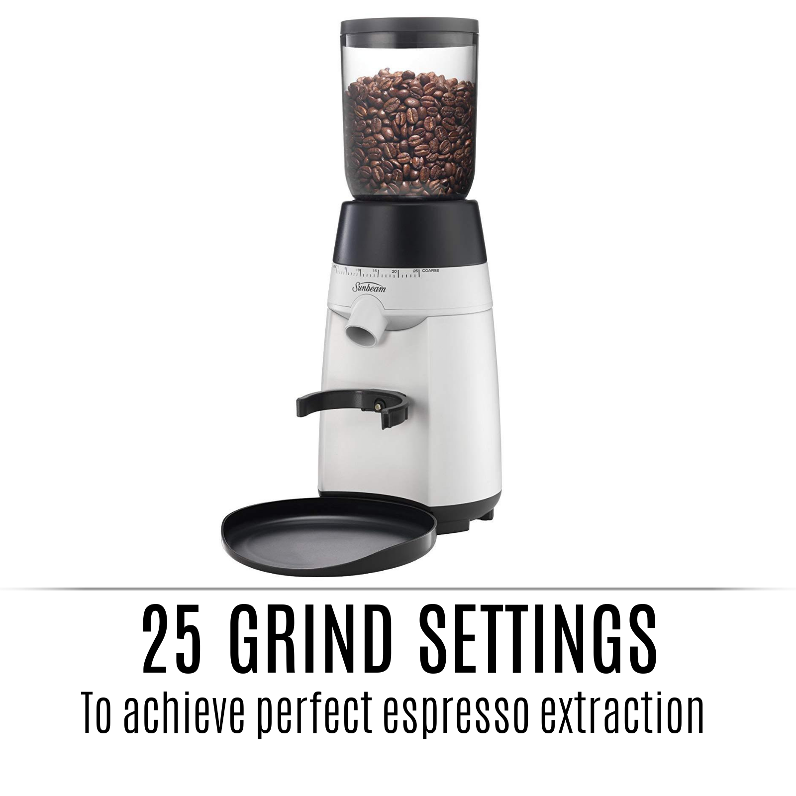 Sunbeam EM0440 GrindFresh Conical Burr Coffee Grinder Espresso Bean