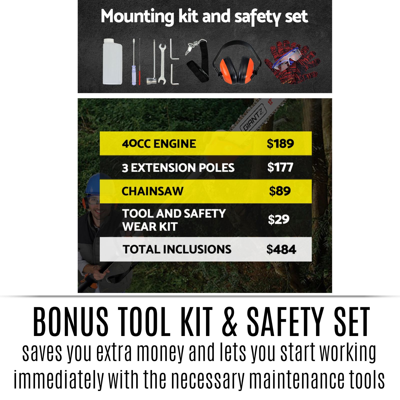 Giantz long reach saw